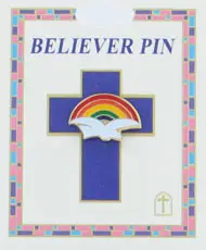 Lapel Pin - Dove/Rainbow