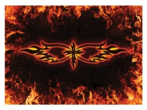 Laptop Skin - Cross & Flames