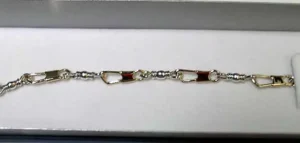 7 1/2" 10KT & Sterling Fisherman's Bracelet