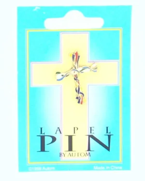 Lapel Pin - 7 Ribbons Cross/7 Gifts of the Spirit