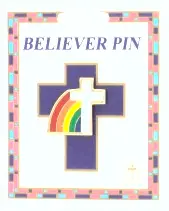 Lapel Pin - Cross/Rainbow