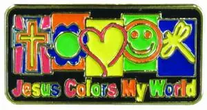 Lapel Pin - Jesus Colors My World