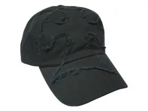 Hat - Frayed Cross in Black