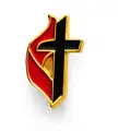 Lapel Pin - Cross & Flame