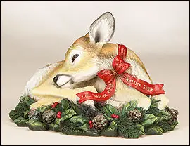 Christmas Dear with Red Bow