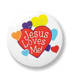 Button (Mini) - Jesus Loves Me