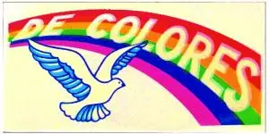 Window Sticker - De Colores Dove and Rainbow