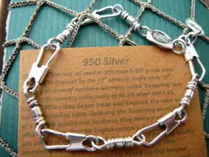 "Fisherman" Bracelet 7.5" Sterling Silver