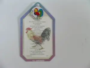 Lapel Pin - Round Rooster with Spanish De Colores Song